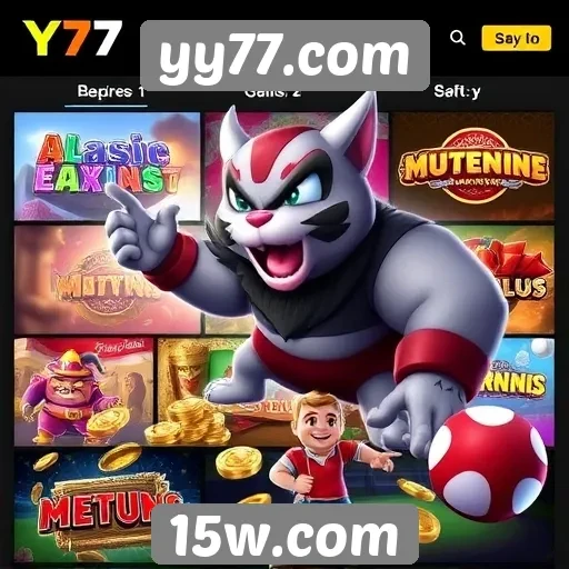 Variedade de jogos disponíveis no yy77.com